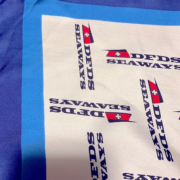 💗 Vintage DFDS Seaway Nautical Silk Scarf - Picture 2 of 4